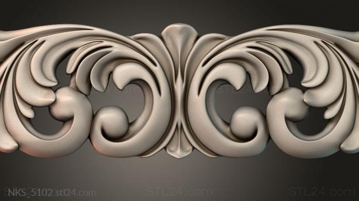 Symmetrycal onlays (NKS_5102) 3D models for cnc