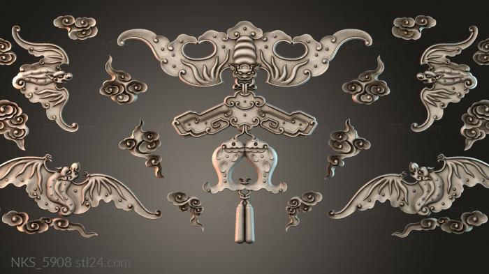 Symmetrycal onlays (NKS_5908) 3D models for cnc