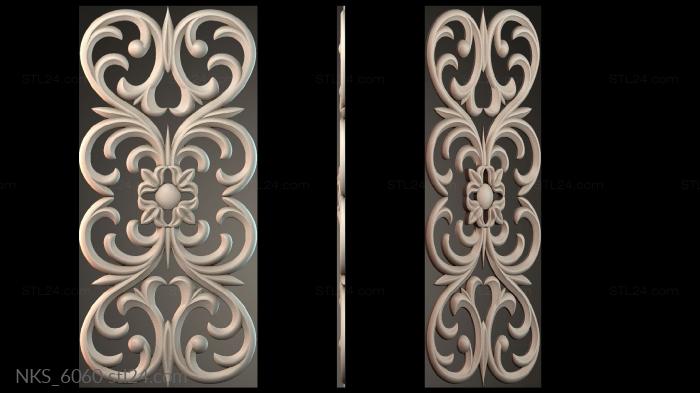 Symmetrycal onlays (NKS_6060) 3D models for cnc