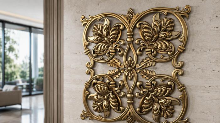 Onlays (Relief insert with acanthus leaves and grape elements, NK_0561) 3D models for cnc