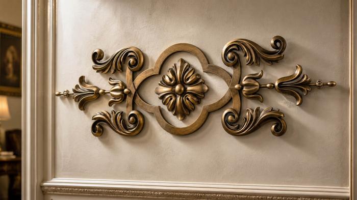 Onlays (Symmetrical ornament with rosette and curls, NK_0595) 3D models for cnc