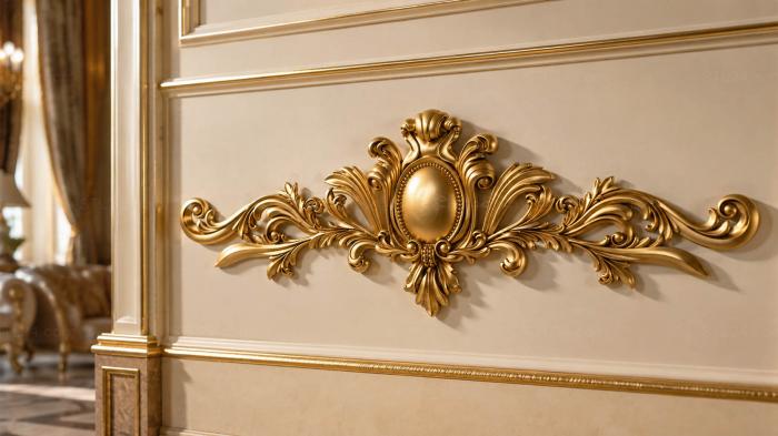 Onlays (Ornament with oval insert in baroque style, NK_0720) 3D models for cnc