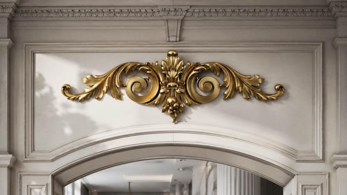Onlays (Baroque ornament with acanthus leaves and scrolls, NK_0741) 3D models for cnc