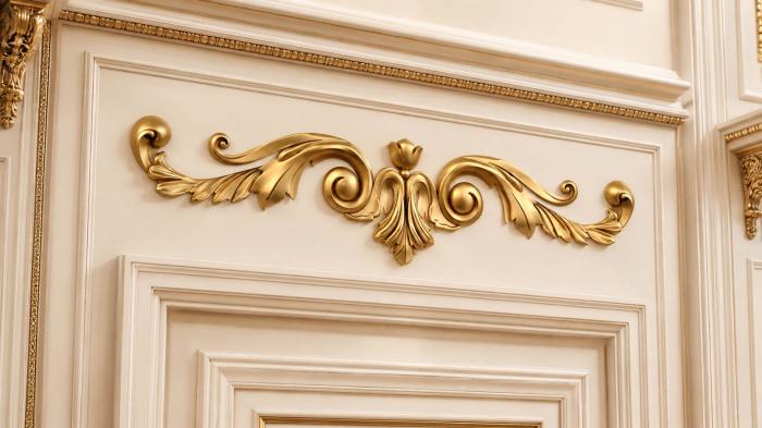 Onlays (Decorative element with classic acanthus and S-shaped curls, NK_0752) 3D models for cnc