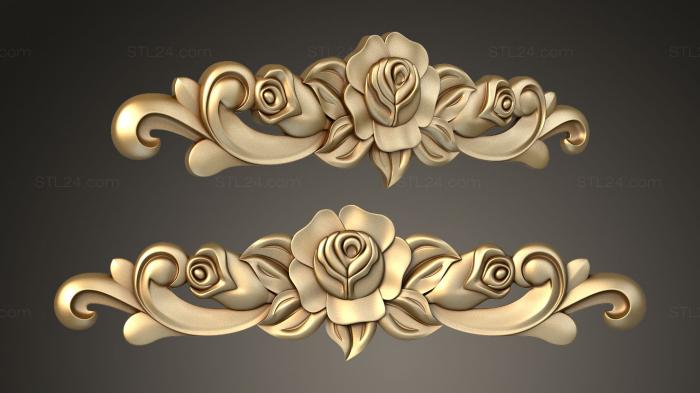 Onlays (Roses framed by decor, NK_0841) 3D models for cnc