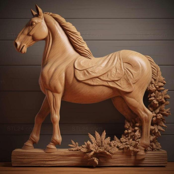 Nature and animals (st Thumbelina dwarf horse famous animal 3, NATURE_1023) 3D models for cnc