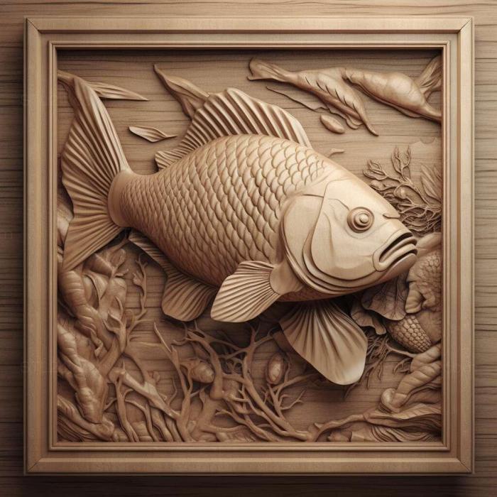 Nature and animals (st Common ornatus fish 1, NATURE_1097) 3D models for cnc