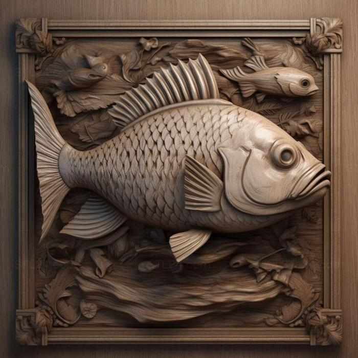 Nature and animals (st Common ornatus fish 3, NATURE_1099) 3D models for cnc