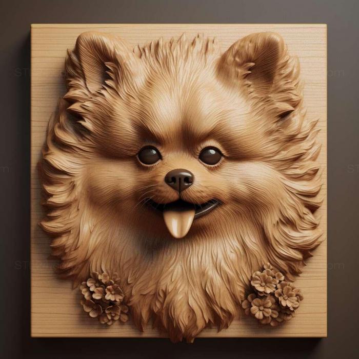 Nature and animals (st Pomeranian dog 3, NATURE_1107) 3D models for cnc