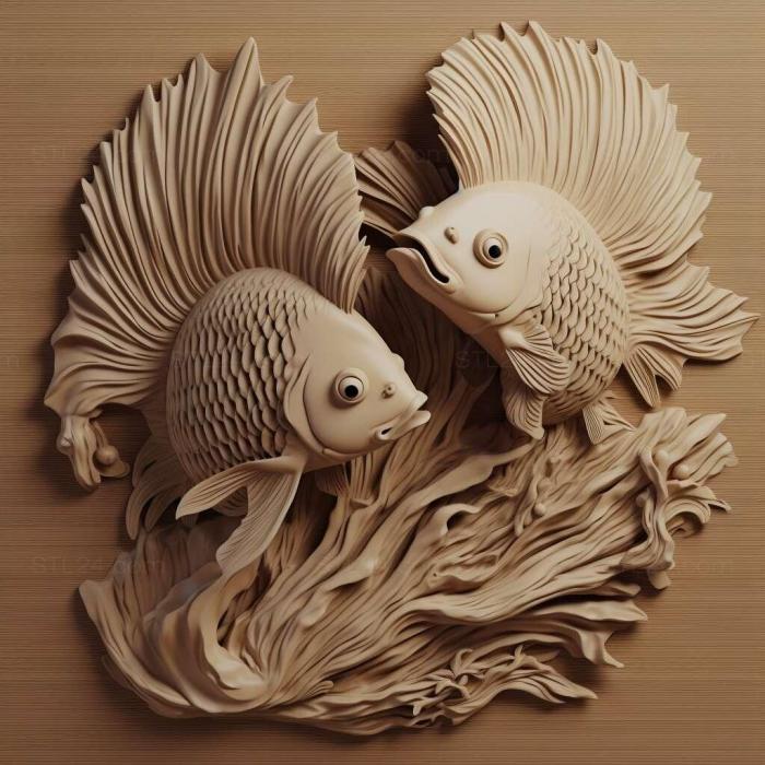 Two tailed fighting fish fish 3