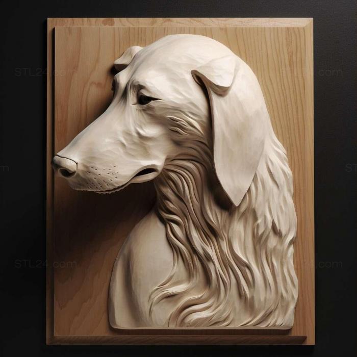 Nature and animals (st Silky Windhound dog 1, NATURE_1205) 3D models for cnc