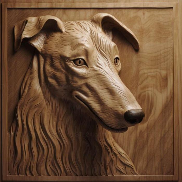 Nature and animals (st Silky Windhound dog 2, NATURE_1206) 3D models for cnc