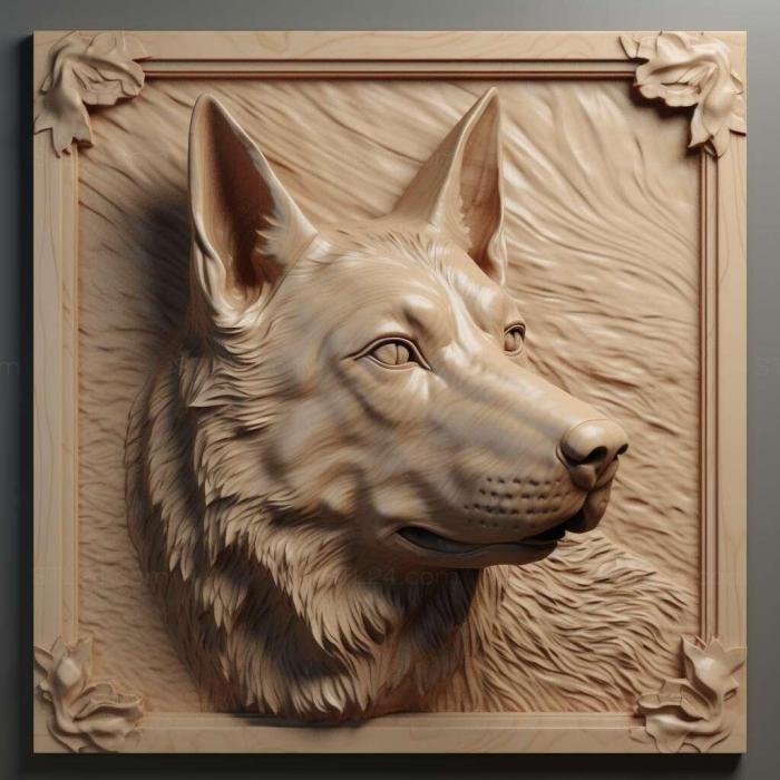 Nature and animals (st Tuvan Shepherd dog 1, NATURE_1237) 3D models for cnc