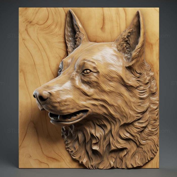 Nature and animals (st Tuvan Shepherd dog 4, NATURE_1240) 3D models for cnc