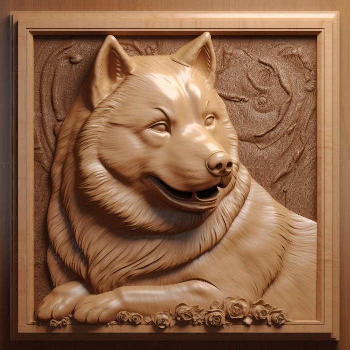 Nature and animals (st American Akita dog 3, NATURE_1267) 3D models for cnc