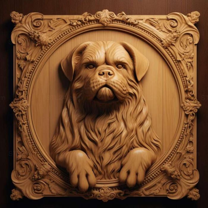 Природа и животные (Сент-Йельская собака знаменитое животное 2, NATURE_1290) 3D модель для ЧПУ станка