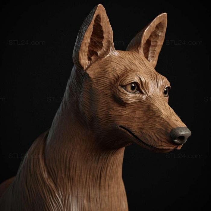 Природа и животные (Сент-Английский Той-терьер собака 4, NATURE_1296) 3D модель для ЧПУ станка
