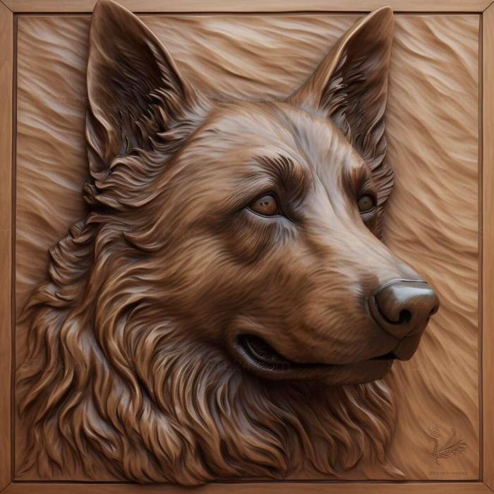 Nature and animals (Picardy Shepherd dog 1, NATURE_1325) 3D models for cnc