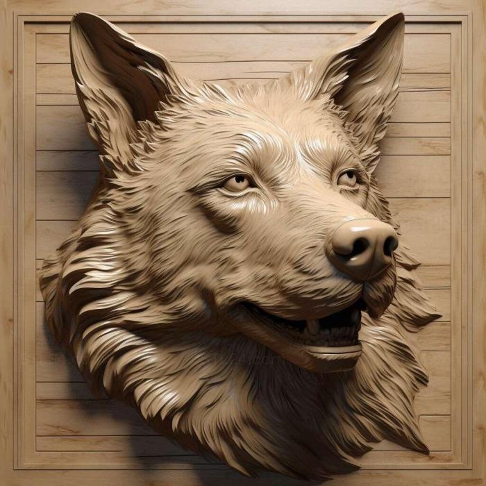 Nature and animals (Picardy Shepherd dog 3, NATURE_1327) 3D models for cnc