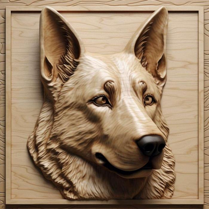 Nature and animals (Picardy Shepherd dog 4, NATURE_1328) 3D models for cnc