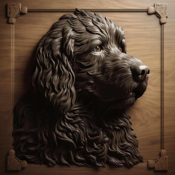 Nature and animals (st Portuguese Water dog 1, NATURE_1329) 3D models for cnc