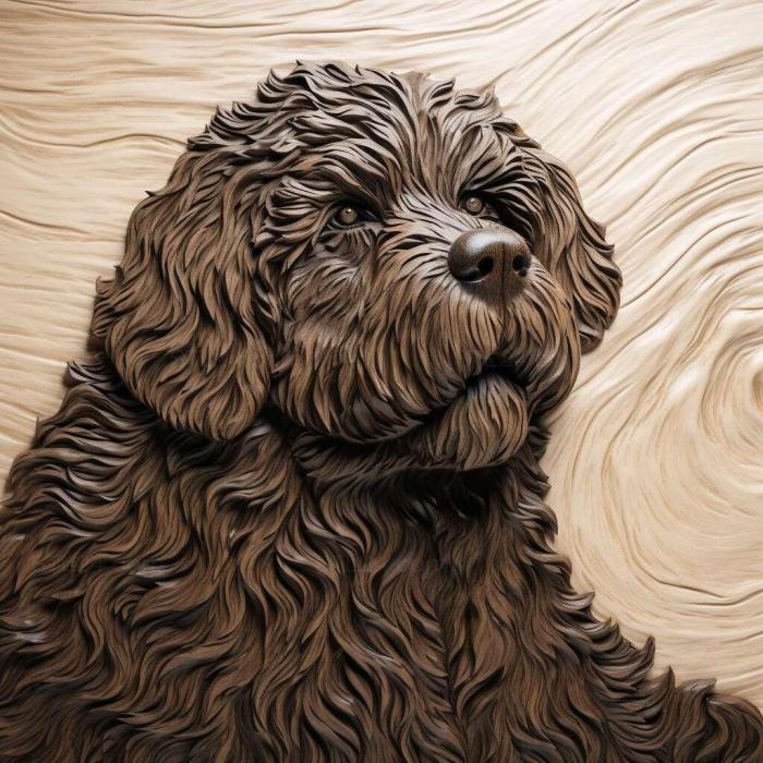 Nature and animals (st Portuguese Water dog 2, NATURE_1330) 3D models for cnc