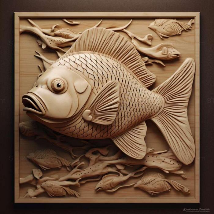 Nature and animals (st Schaper s epiplatis fish 4, NATURE_1340) 3D models for cnc