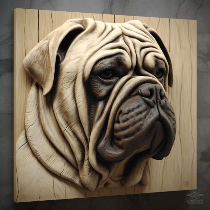 Nature and animals (st English Mastiff dog 1, NATURE_1345) 3D models for cnc