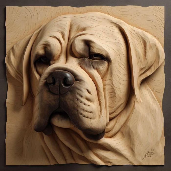 Nature and animals (st English Mastiff dog 3, NATURE_1347) 3D models for cnc