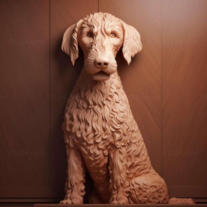 Nature and animals (st Poodle Pointer dog 2, NATURE_1394) 3D models for cnc