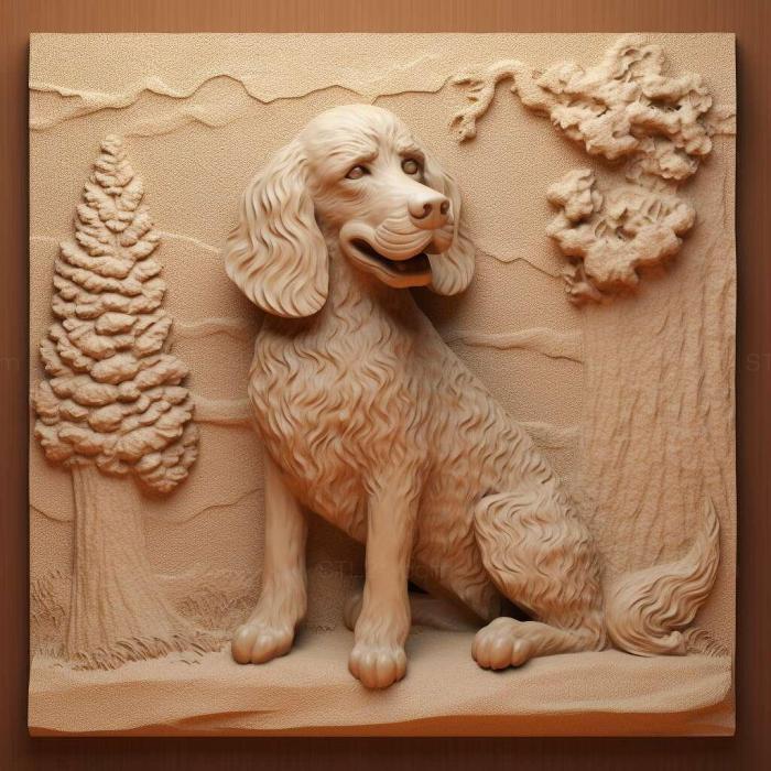 Nature and animals (st Poodle Pointer dog 3, NATURE_1395) 3D models for cnc