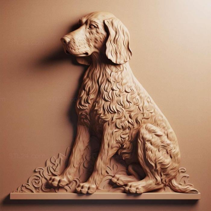 Nature and animals (st Poodle Pointer dog 4, NATURE_1396) 3D models for cnc