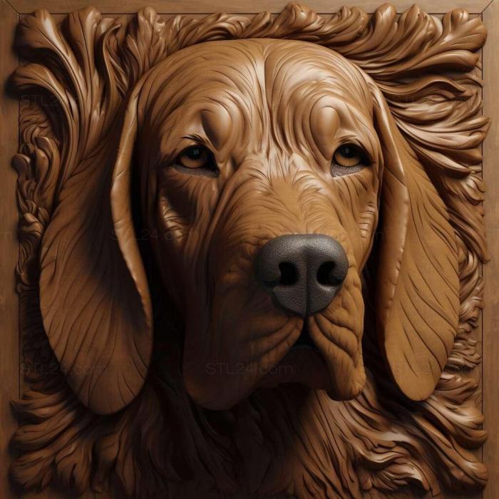 Nature and animals (st The Austrian Hound dog 2, NATURE_1402) 3D models for cnc