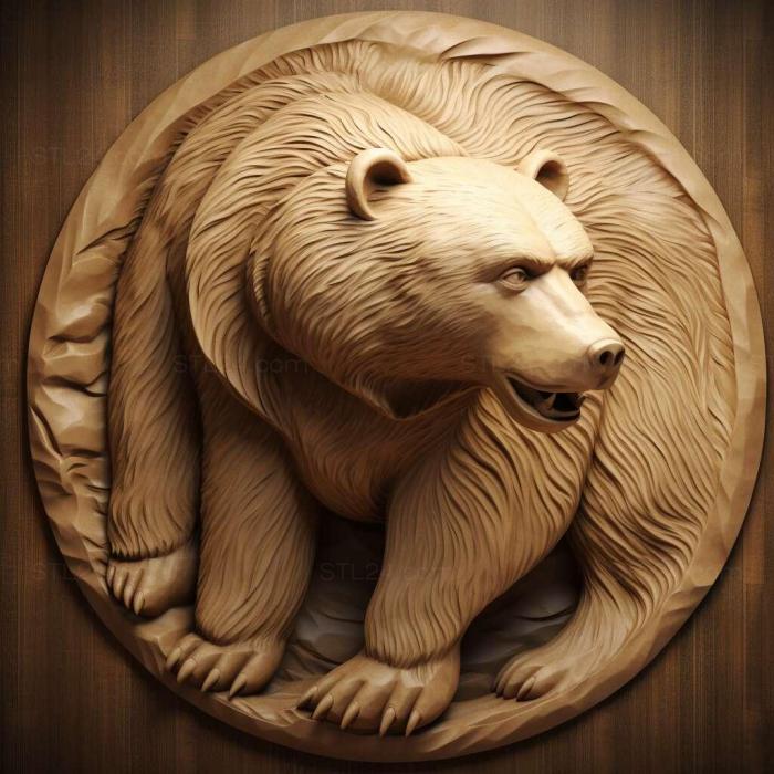 Nature and animals (Winnipeg bear famous animal 1, NATURE_1429) 3D models for cnc