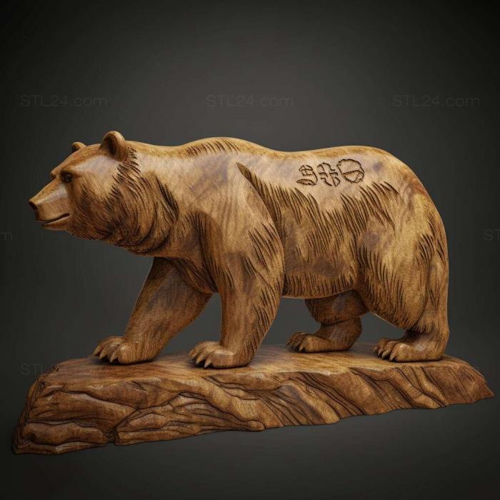 Nature and animals (Winnipeg bear famous animal 2, NATURE_1430) 3D models for cnc