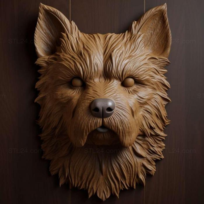 Nature and animals (st Norwich Terrier dog 4, NATURE_144) 3D models for cnc