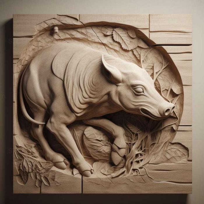 Природа и животные (Знаменитое животное святого Почо 2, NATURE_1442) 3D модель для ЧПУ станка