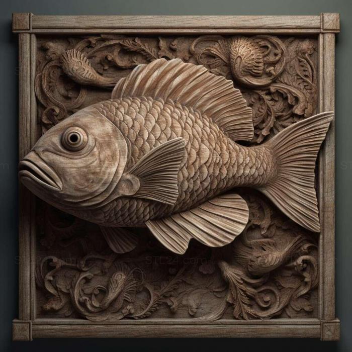 Nature and animals (st Afiosemion Shluppa fish 3, NATURE_1463) 3D models for cnc