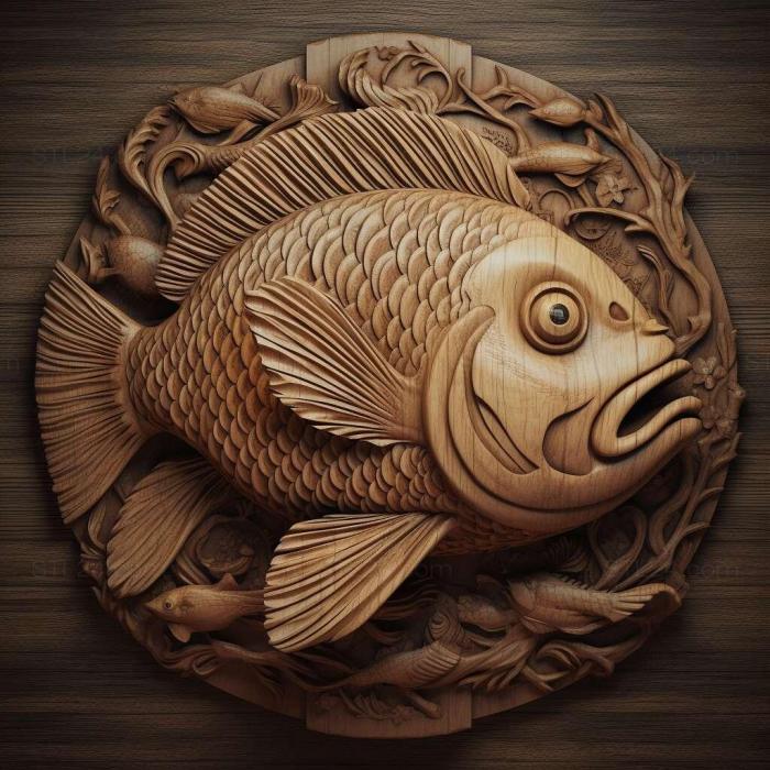 Nature and animals (st Afiosemion Shluppa fish 4, NATURE_1464) 3D models for cnc
