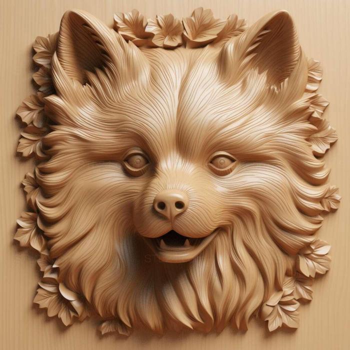 Nature and animals (German Spitz dog 1, NATURE_1465) 3D models for cnc