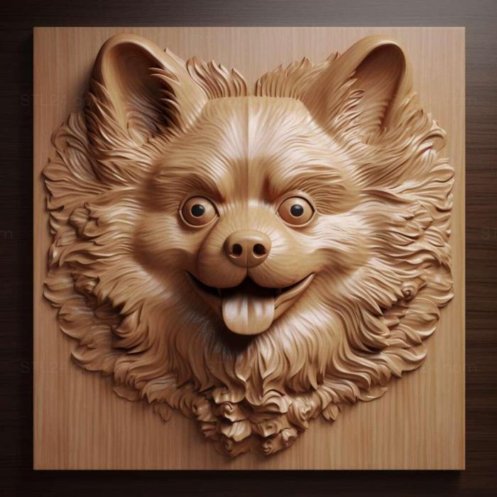 Nature and animals (German Spitz dog 2, NATURE_1466) 3D models for cnc