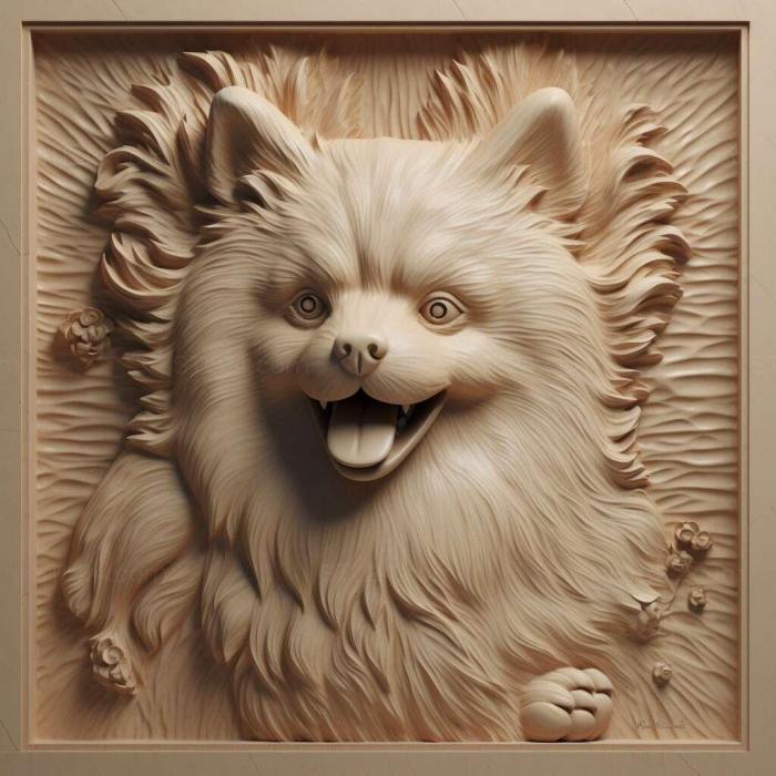 Nature and animals (German Spitz dog 3, NATURE_1467) 3D models for cnc