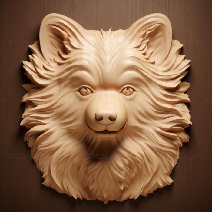 Nature and animals (German Spitz dog 4, NATURE_1468) 3D models for cnc