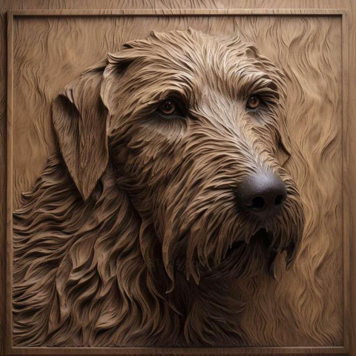 Nature and animals (st Irish Wolfhound dog 1, NATURE_1469) 3D models for cnc