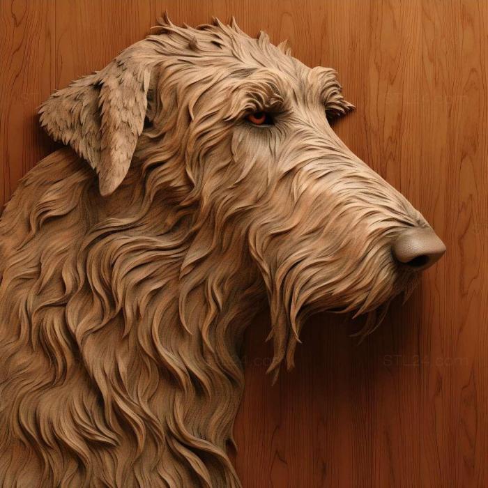 Nature and animals (st Irish Wolfhound dog 4, NATURE_1472) 3D models for cnc