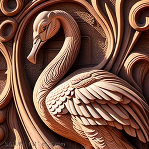 Nature and animals (st Petra swan famous animal 3, NATURE_1511) 3D models for cnc