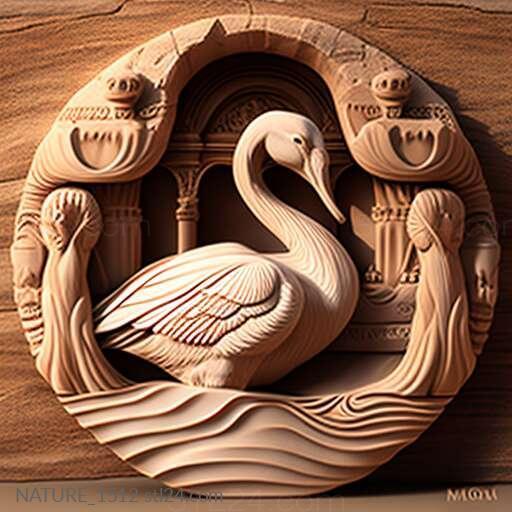 Nature and animals (st Petra swan famous animal 4, NATURE_1512) 3D models for cnc