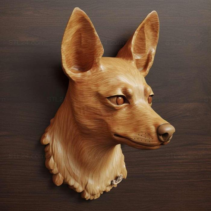 Nature and animals (st Toy Fox Terrier dog 1, NATURE_153) 3D models for cnc