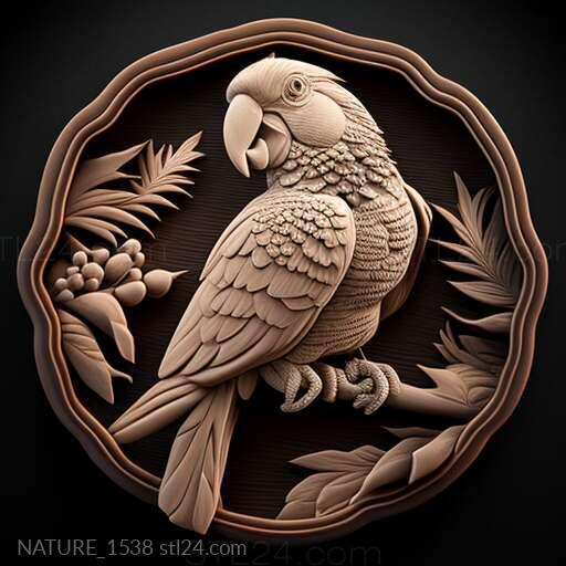 Nature and animals (st Cookie cockatoo famous animal 2, NATURE_1538) 3D models for cnc