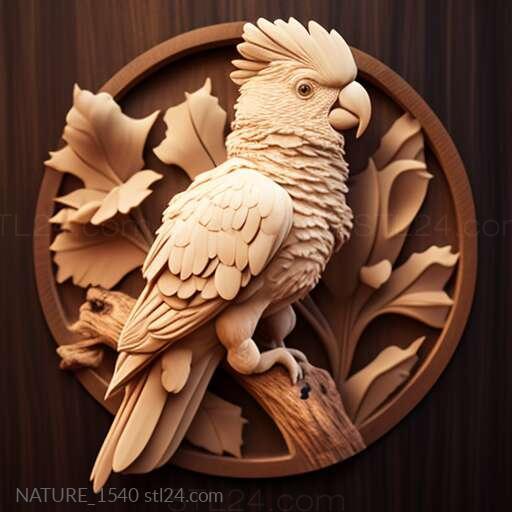 Nature and animals (st Cookie cockatoo famous animal 4, NATURE_1540) 3D models for cnc